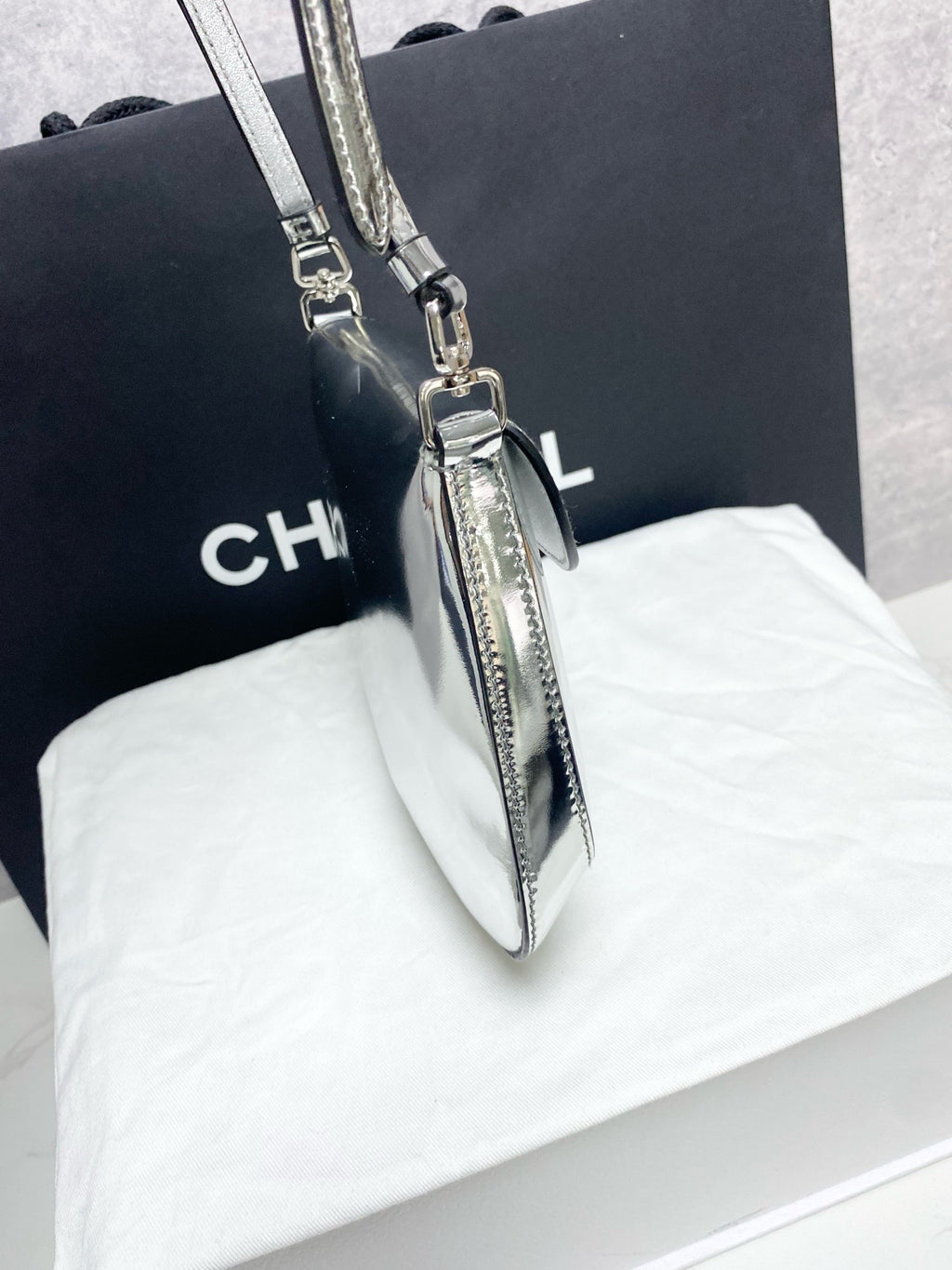 Prada Leather Silver Crossbody