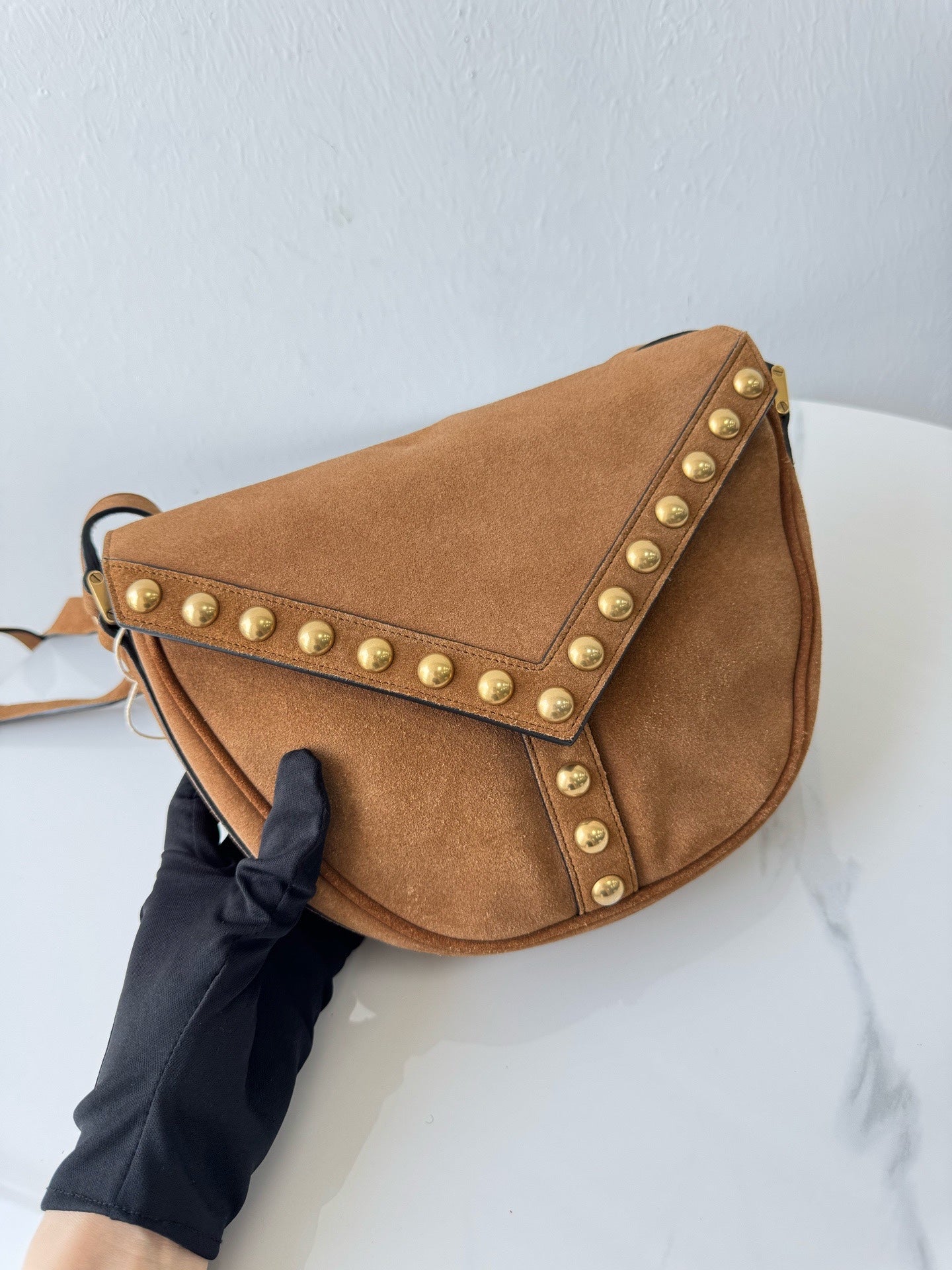 Saint laurent Alcantara Saddle Bag