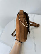 Saint laurent Alcantara Saddle Bag