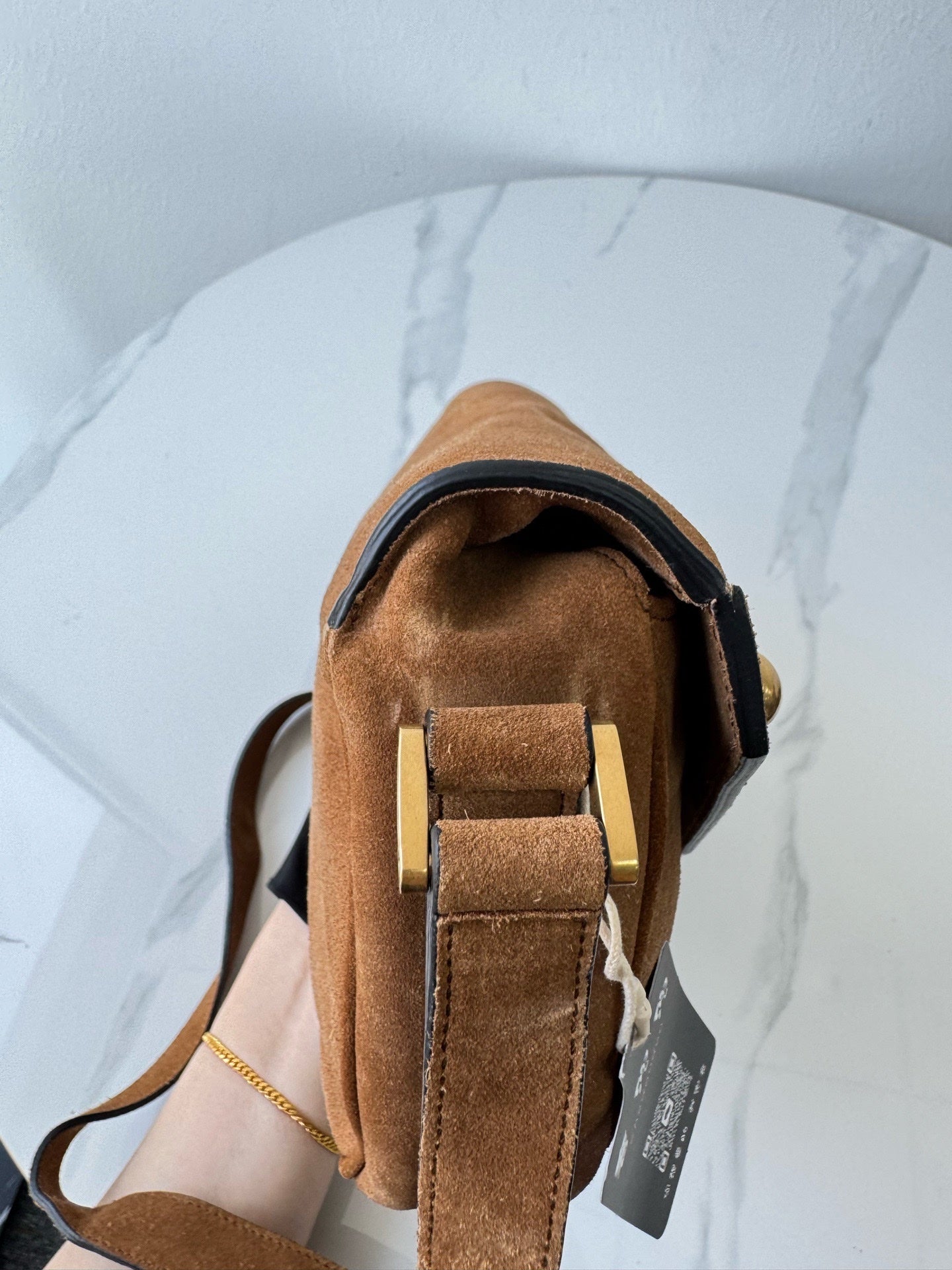 Saint laurent Alcantara Saddle Bag