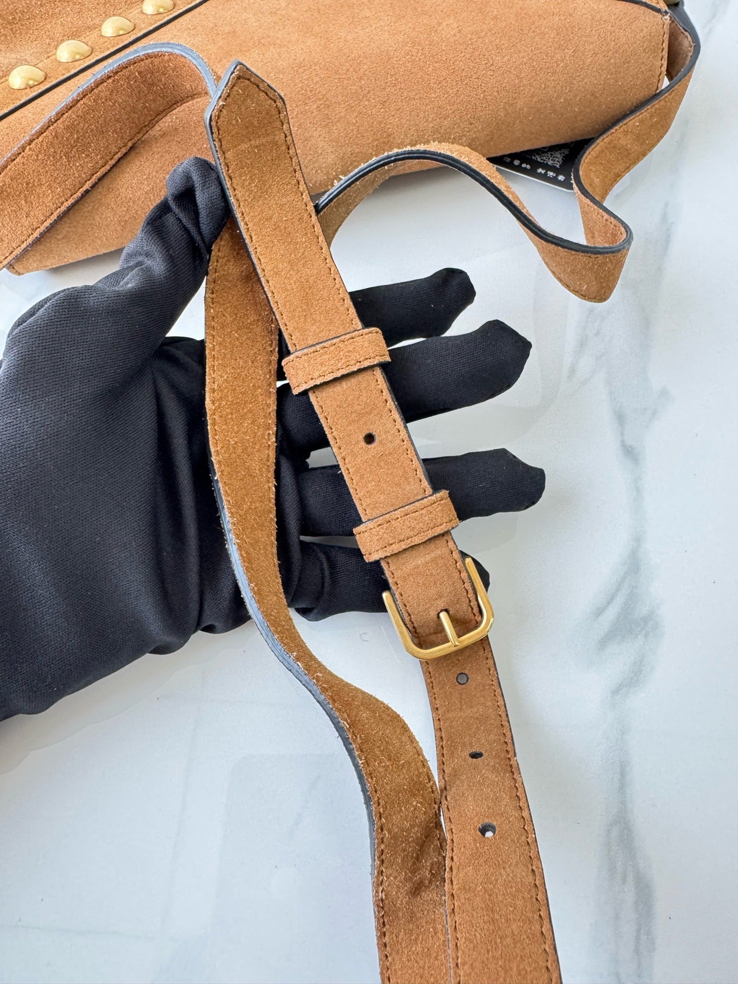 Saint laurent Alcantara Saddle Bag