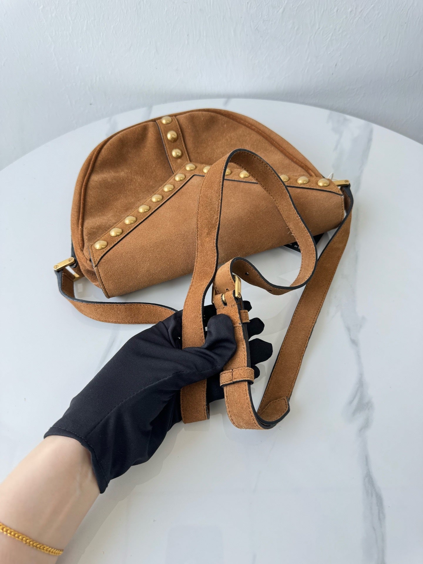 Saint laurent Alcantara Saddle Bag
