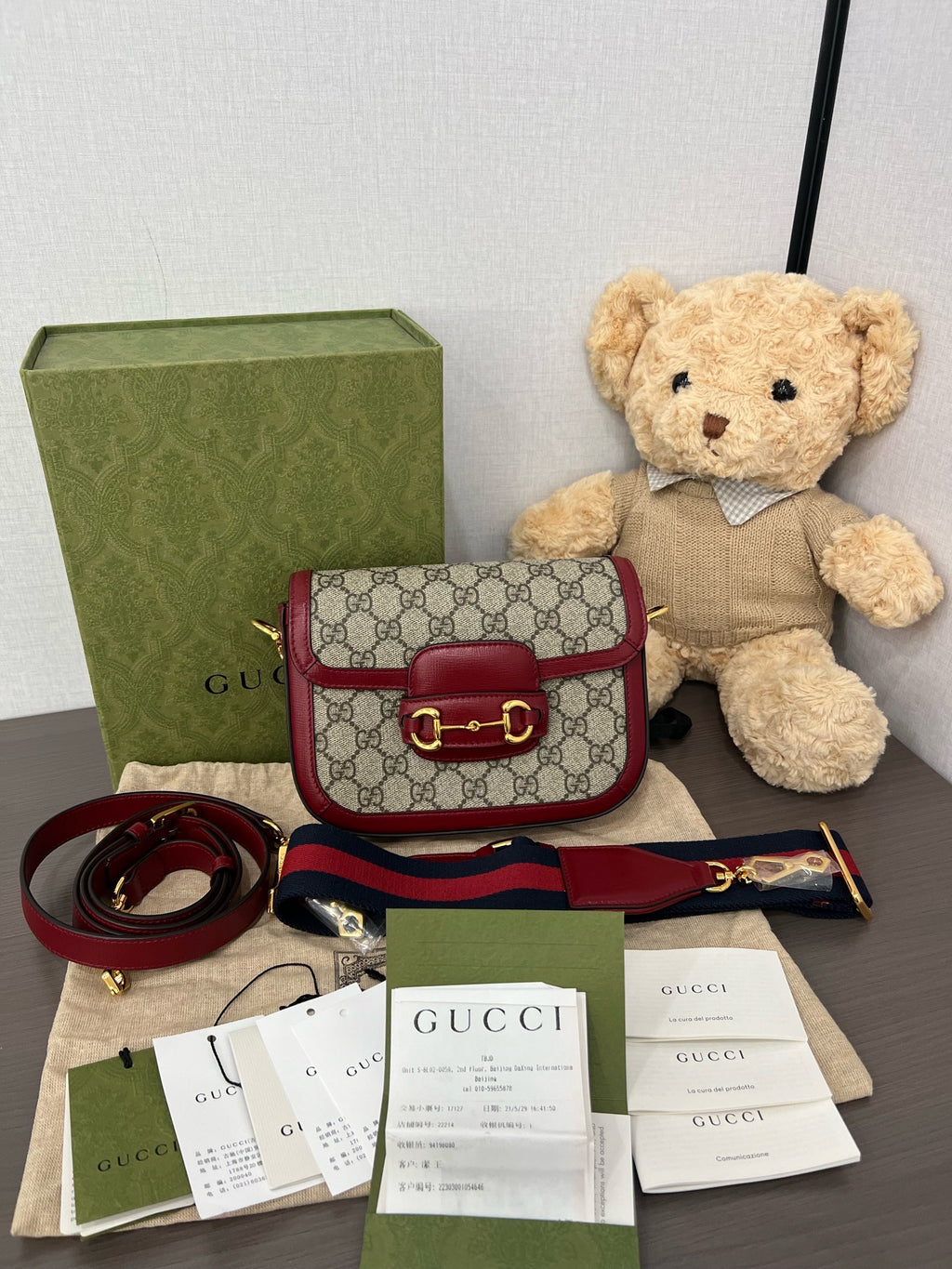 Gucci Red Saddle Bag