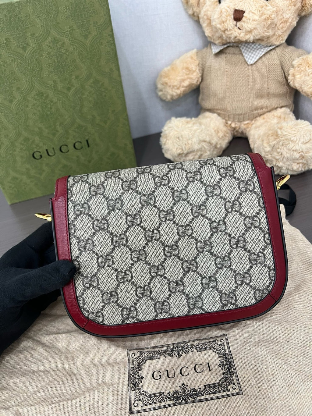 Gucci Red Saddle Bag