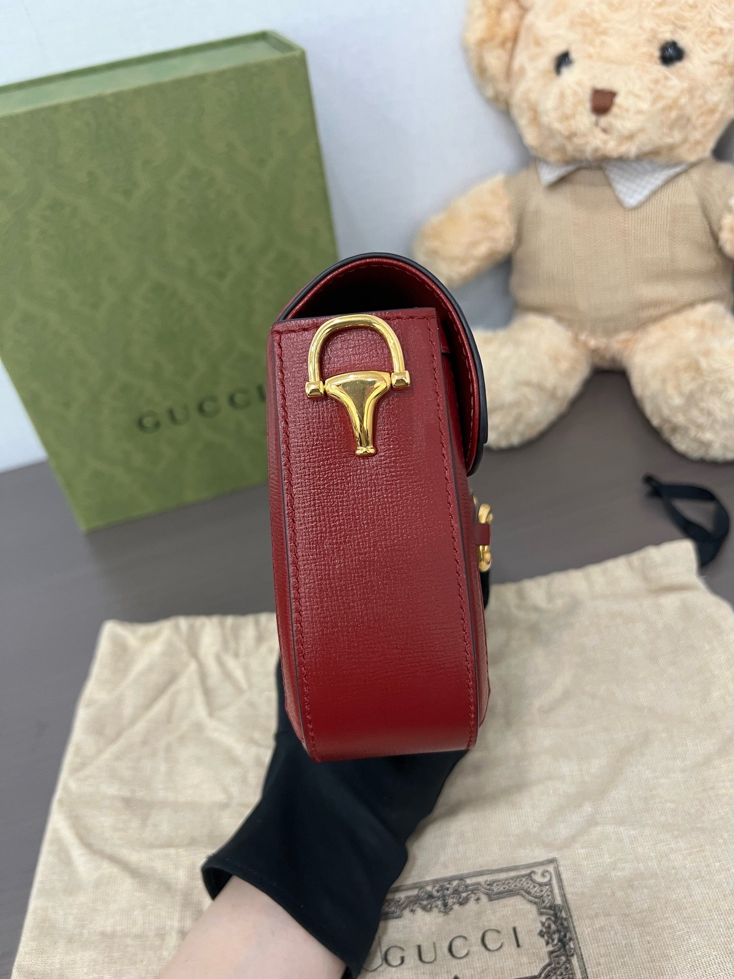 Gucci Red Saddle Bag