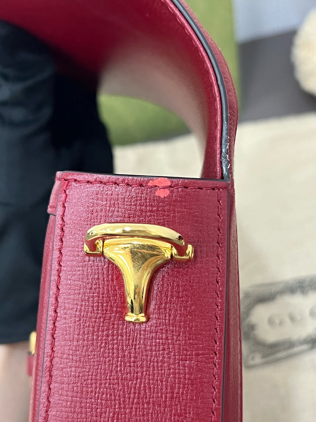 Gucci Red Saddle Bag