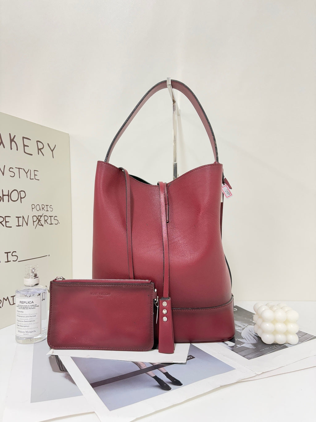 Louis Vuitton Red Bucket & Drawstring Bag