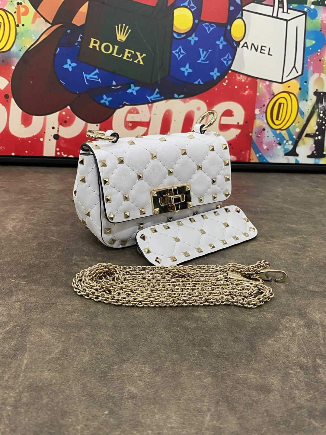 Valentino White Shoulder Bag