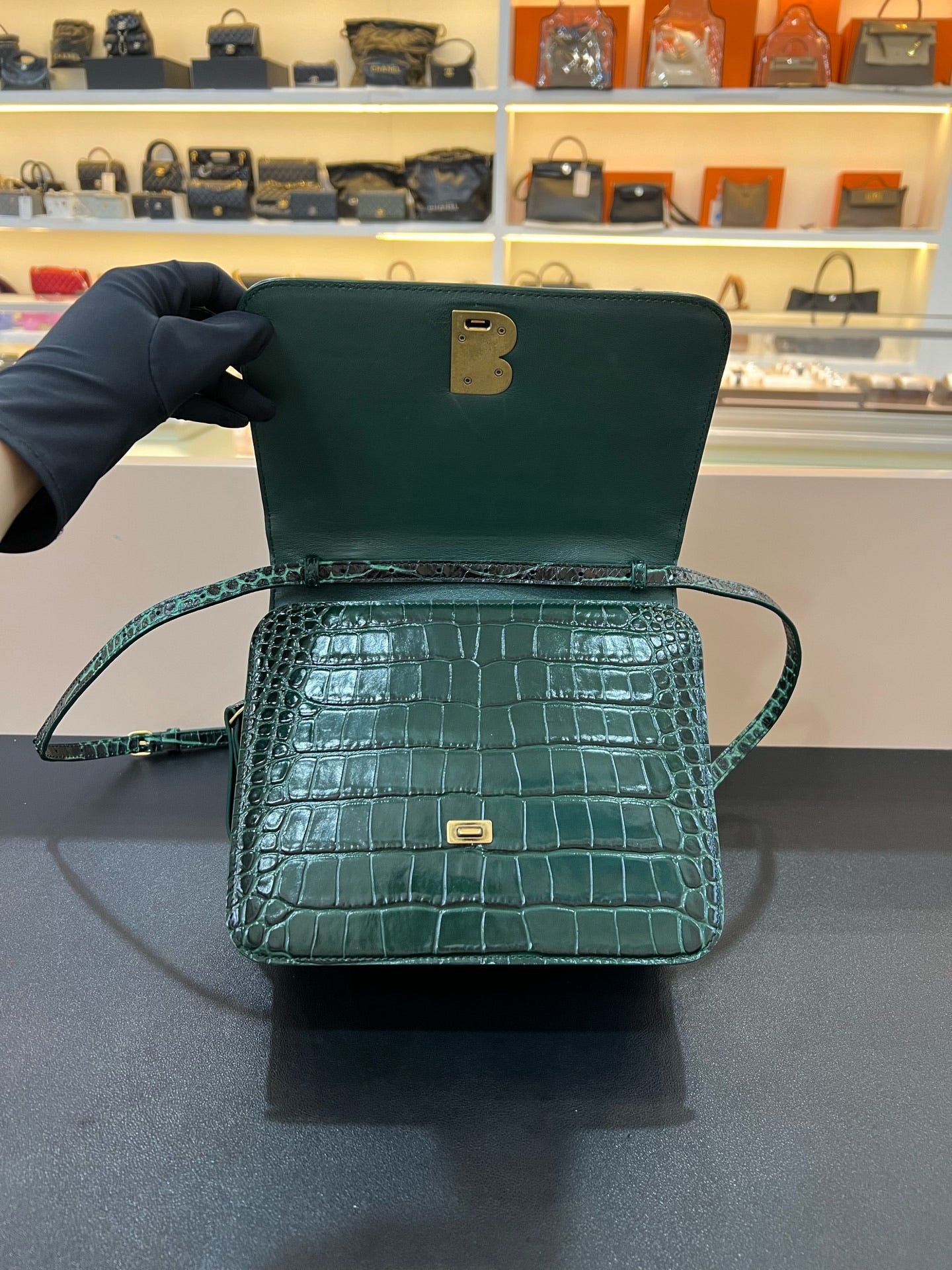 Balenciaga Green Crossbody