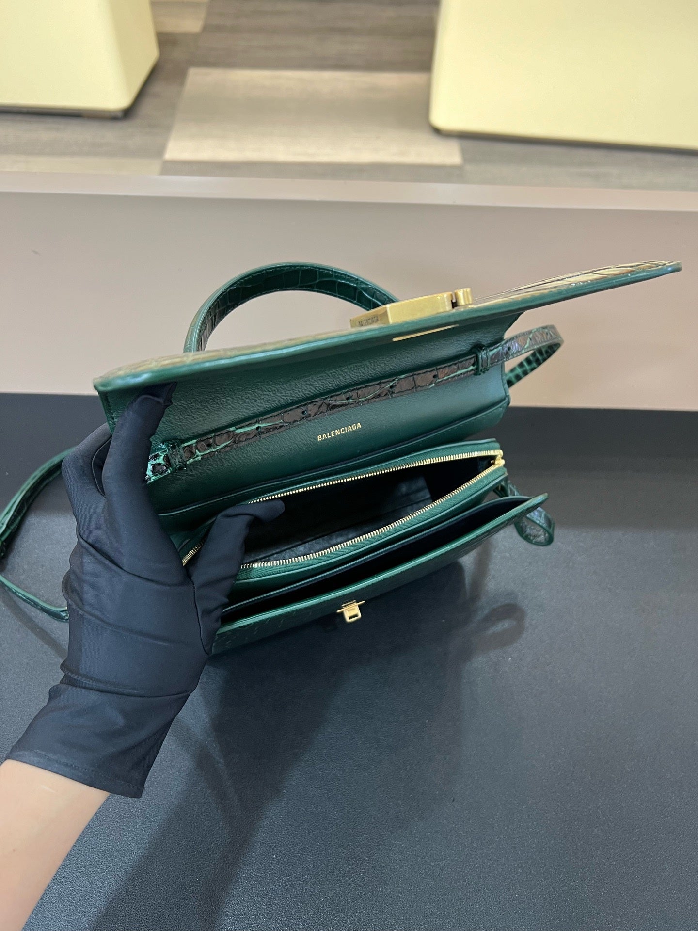 Balenciaga Green Crossbody