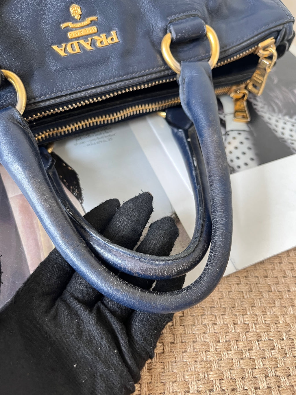 Prada Blue Satchel