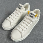 Miu Miu Leather White Skate shoes