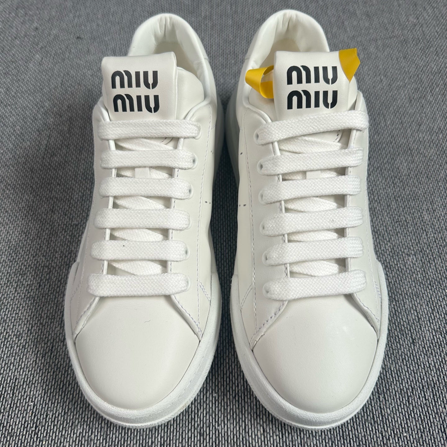 Miu Miu Leather White Skate shoes