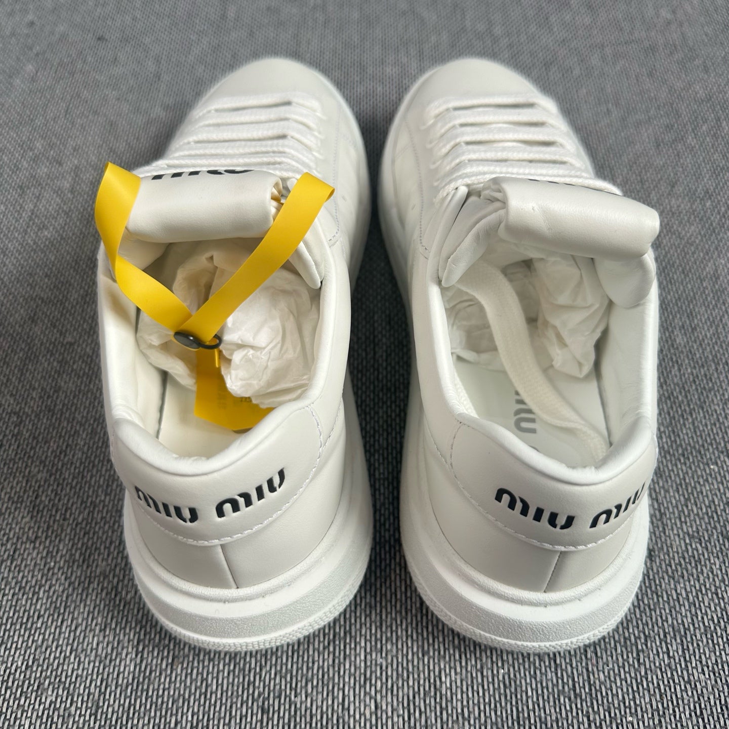 Miu Miu Leather White Skate shoes