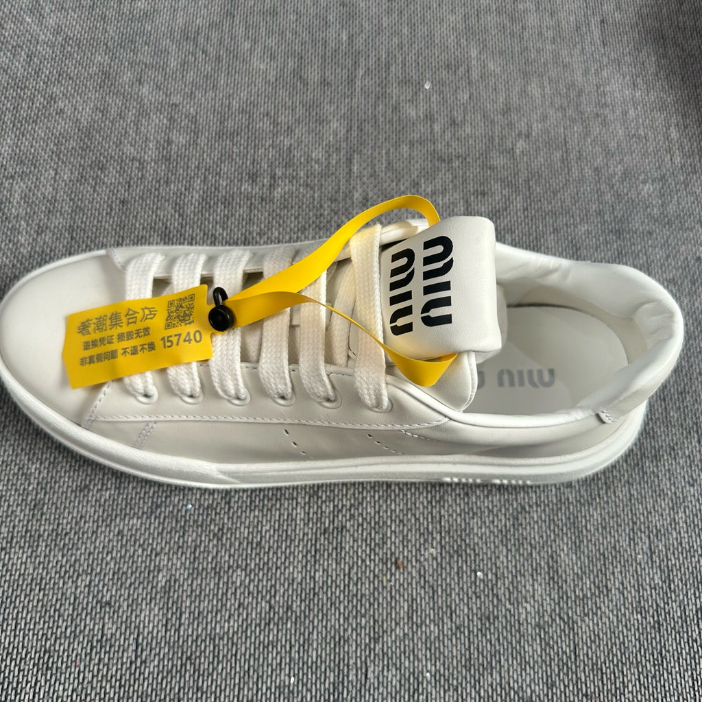 Miu Miu Leather White Skate shoes