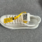 Miu Miu Leather White Skate shoes