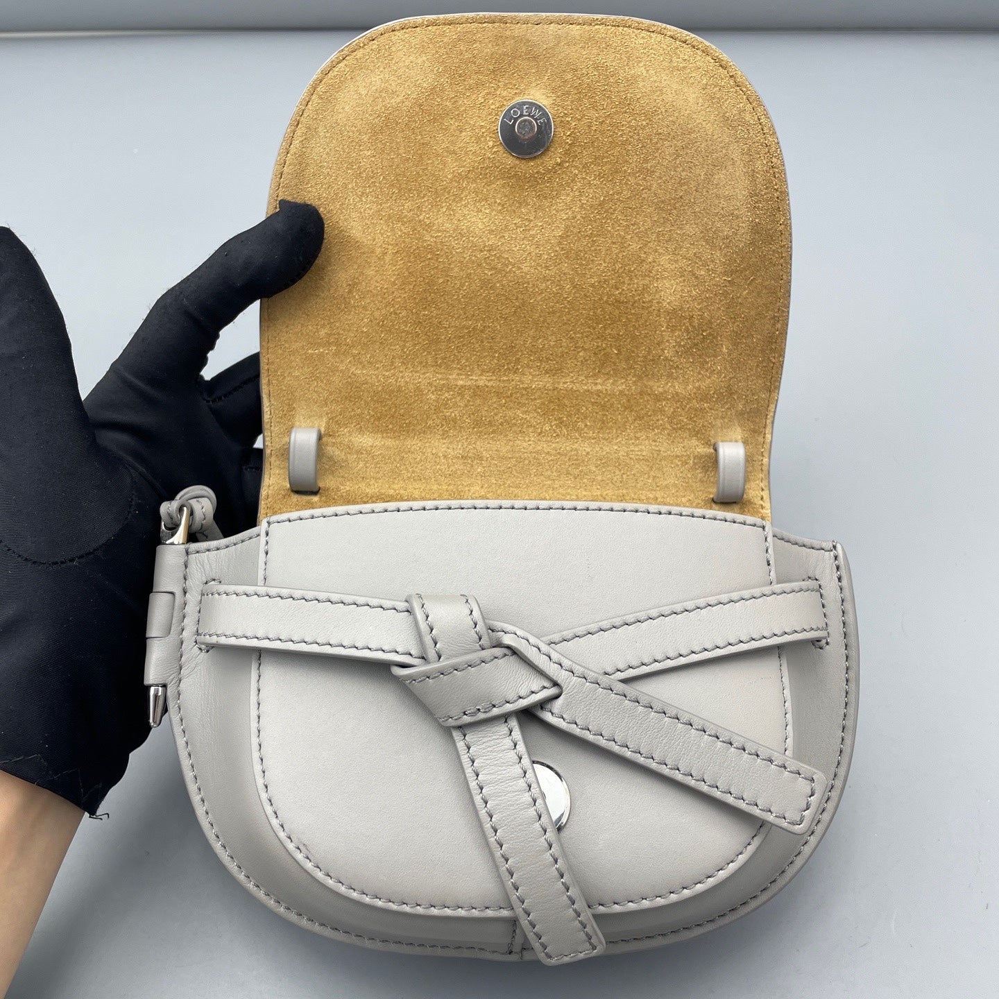 Loewe Gray Saddle Bag