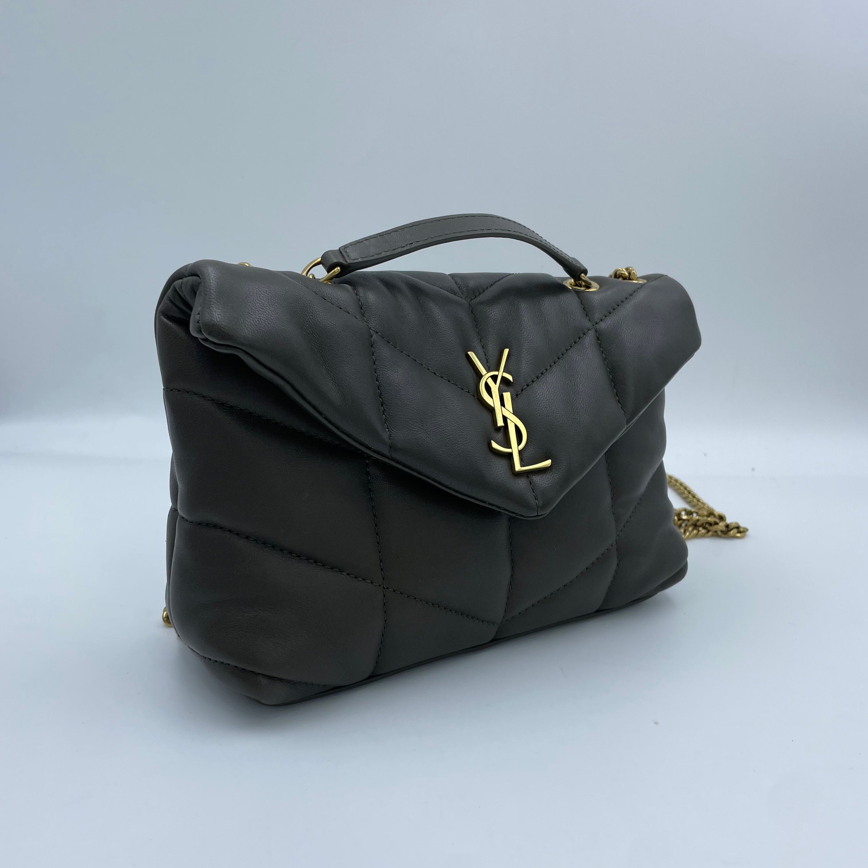 Saint laurent Toy PUFFER Napa Leather Handbag 7593371EL073212