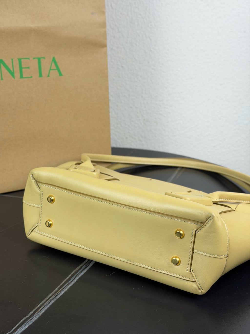 Bottega Veneta Yellow Satchel