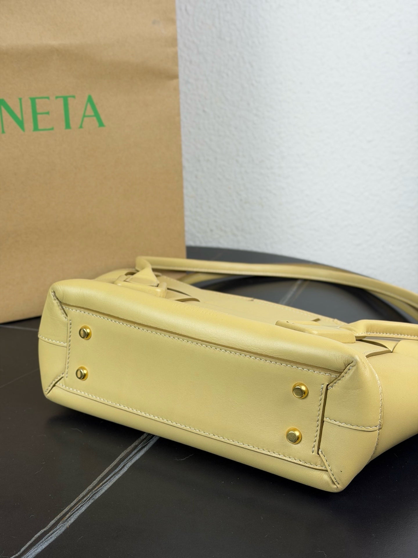 Bottega Veneta Yellow Satchel