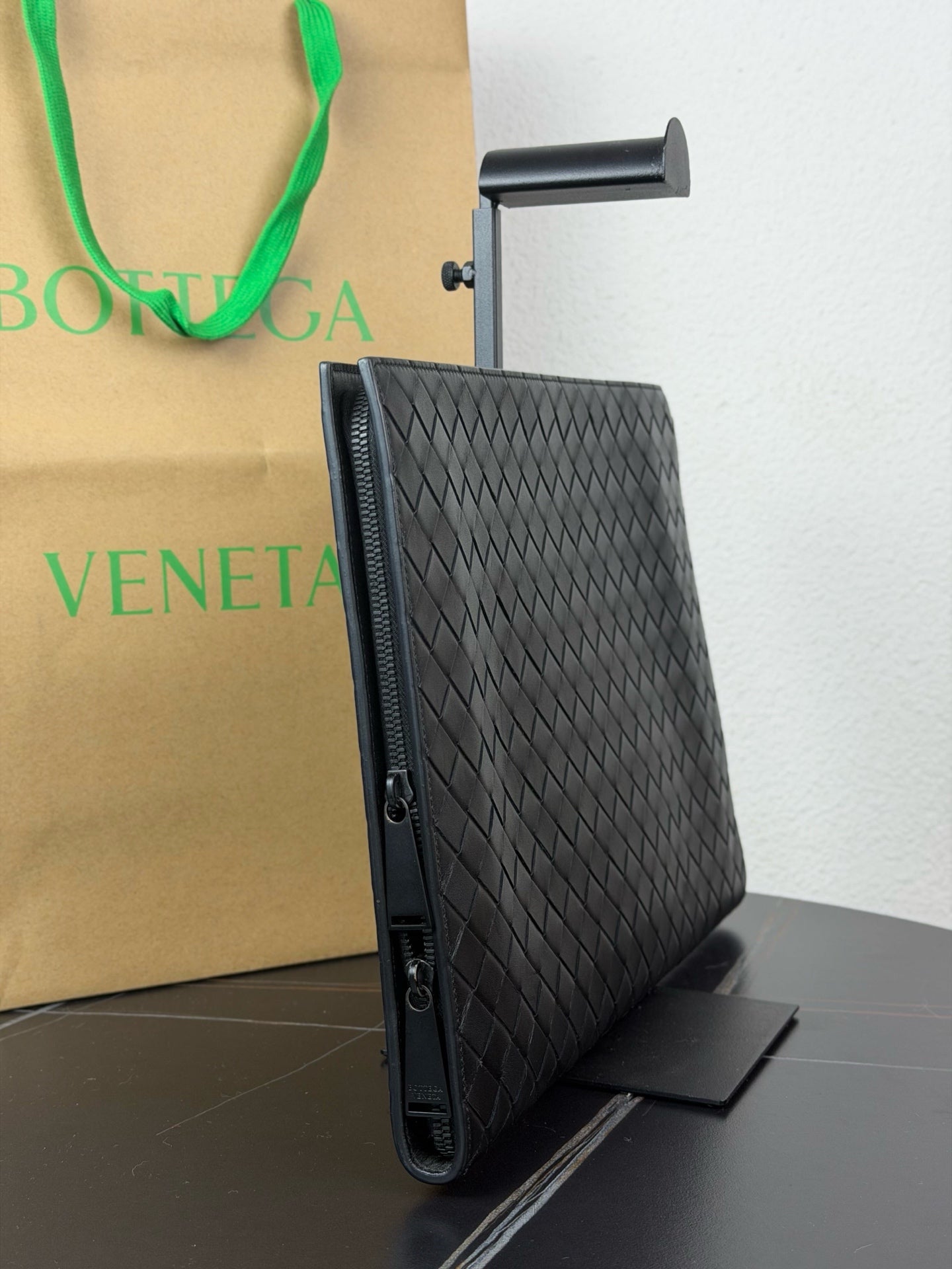 Bottega Veneta Black Clutch