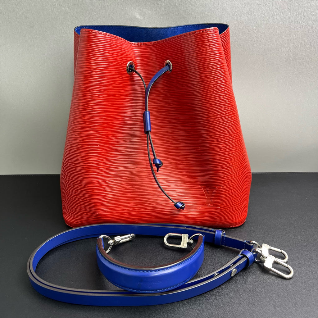 Louis Vuitton Blue Bucket & Drawstring Bag