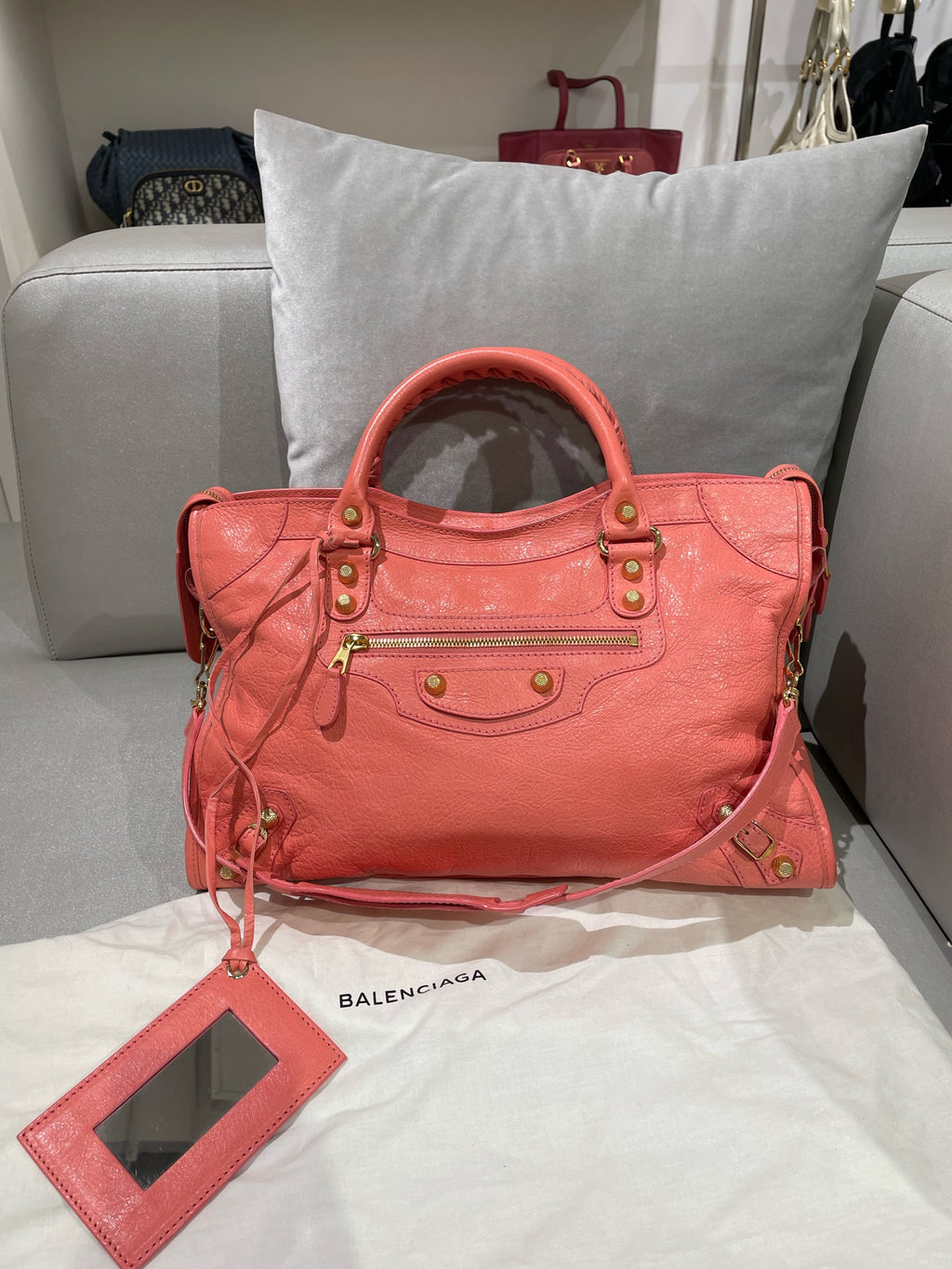 Balenciaga GIANT CITY Pink Shoulder Bag 281770-D94JN-6550