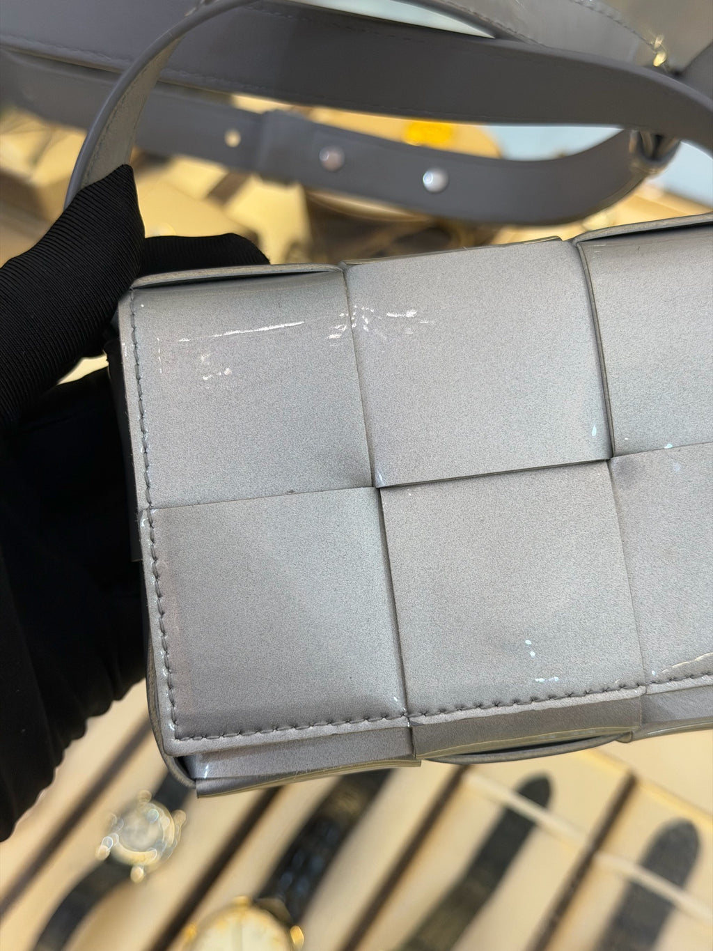 Bottega Veneta Gray Crossbody