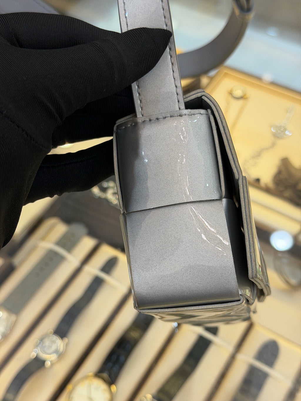 Bottega Veneta Gray Crossbody