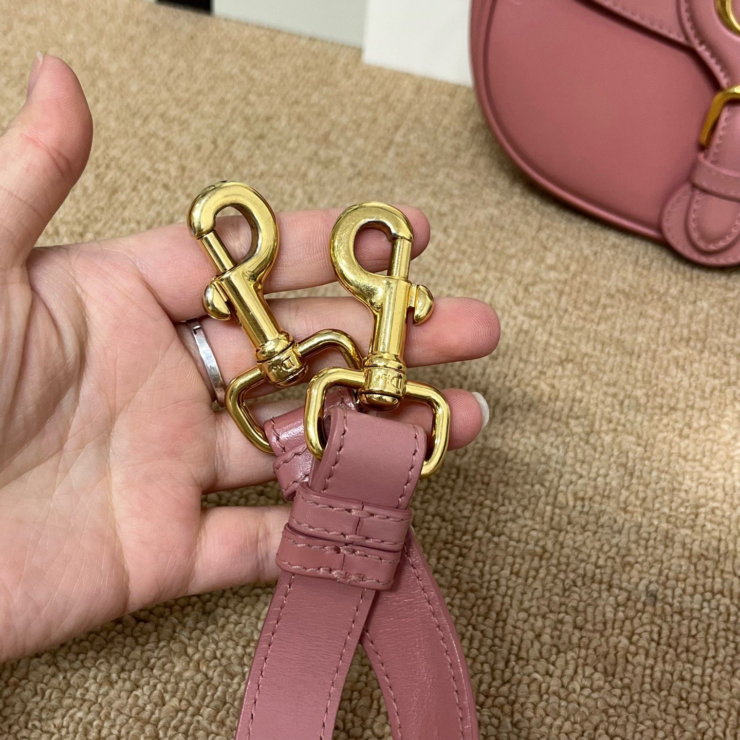 Dior Pink Saddle Bag
