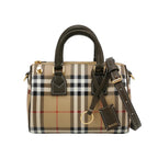 Burberry Mini Plaid Bowling Bag Crossbody 80975981