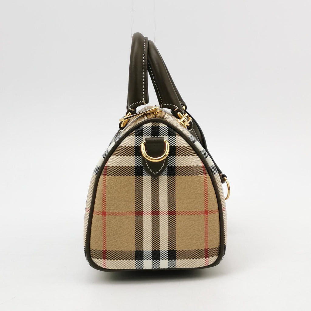 Burberry Mini Plaid Bowling Bag Crossbody 80975981