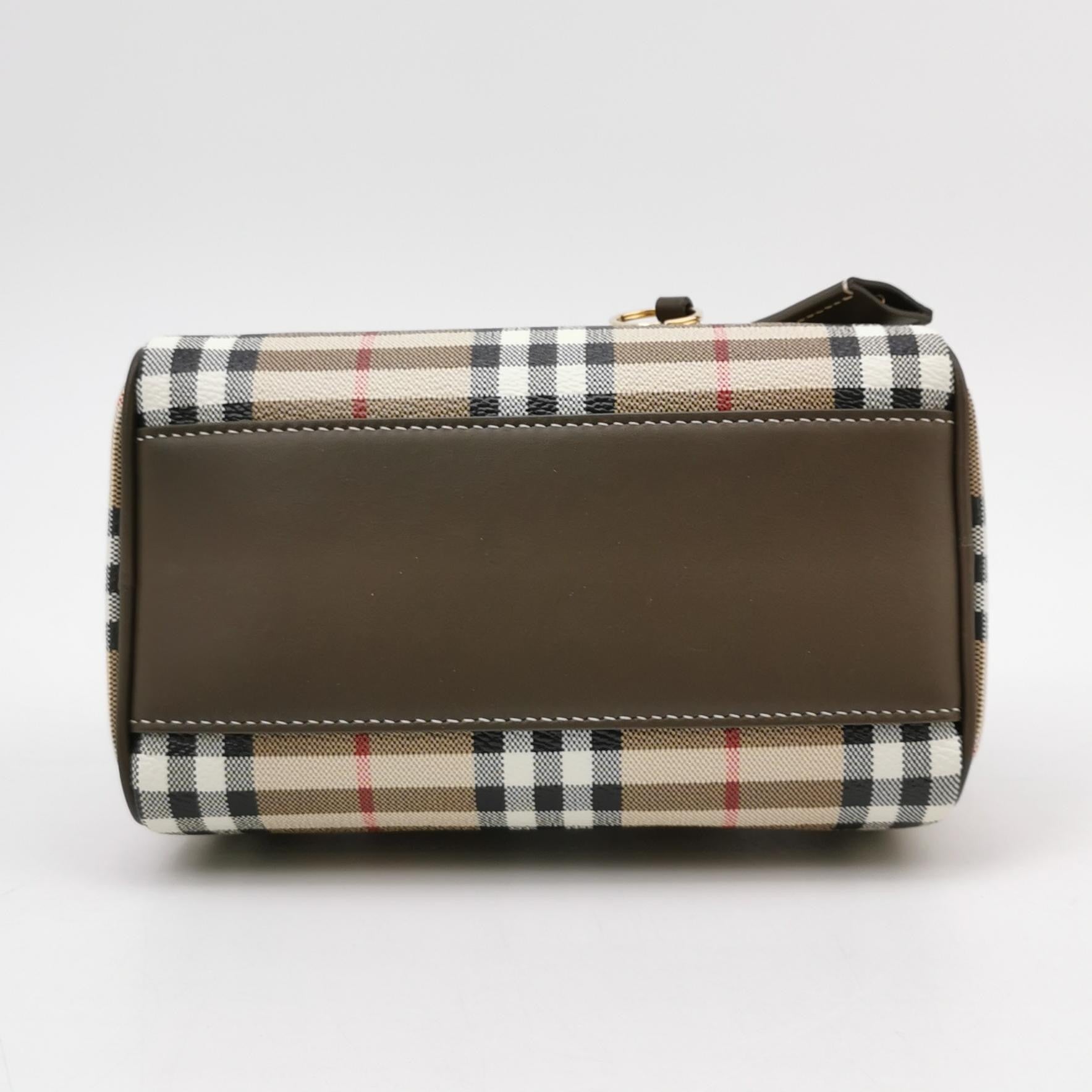 Burberry Mini Plaid Bowling Bag Crossbody 80975981