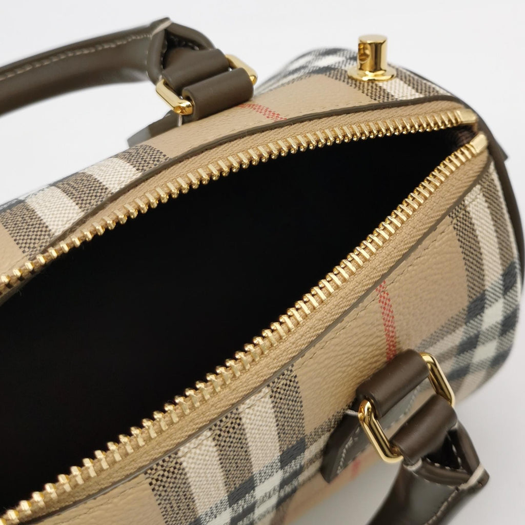 Burberry Mini Plaid Bowling Bag Crossbody 80975981