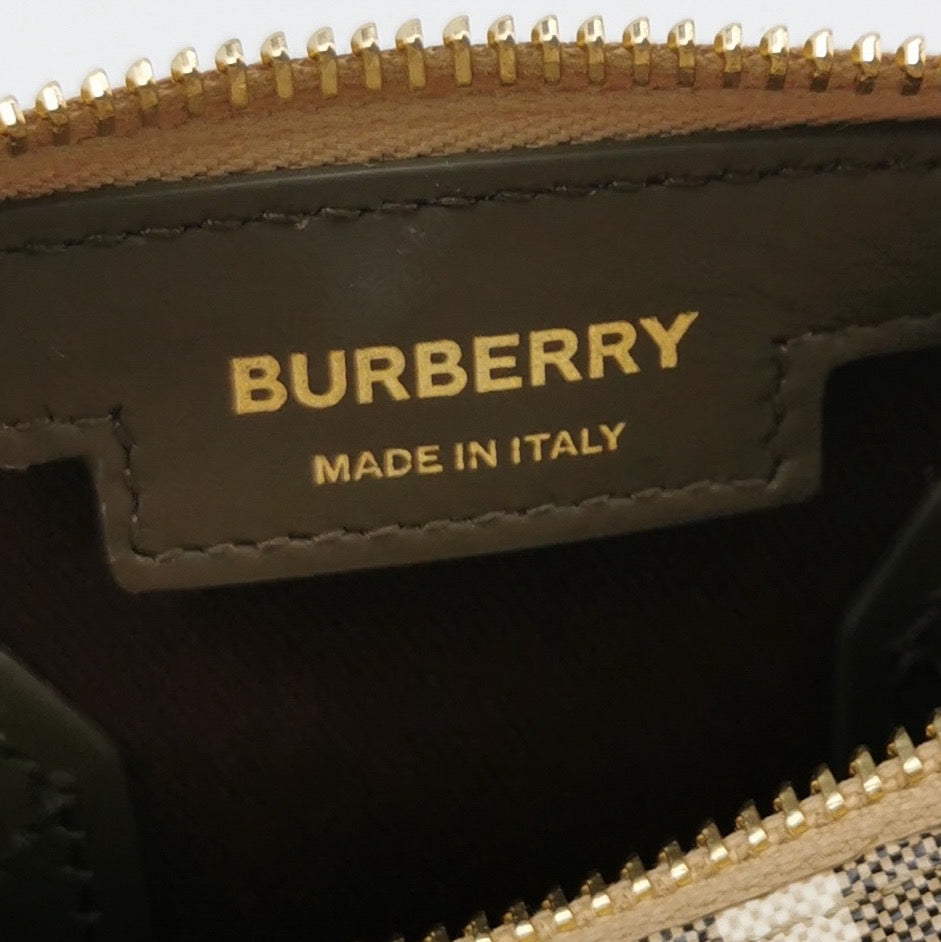Burberry Mini Plaid Bowling Bag Crossbody 80975981