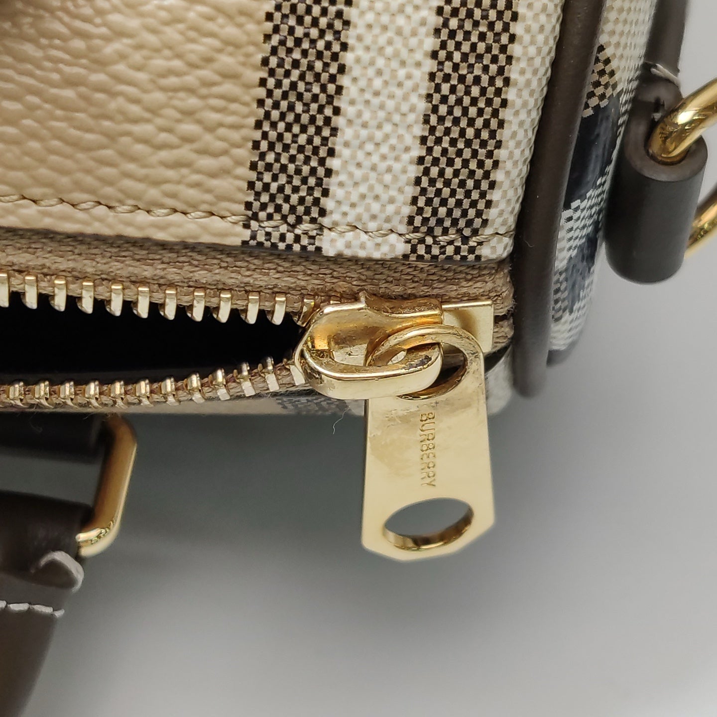 Burberry Mini Plaid Bowling Bag Crossbody 80975981