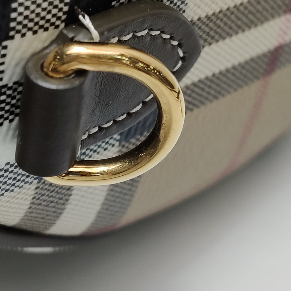 Burberry Mini Plaid Bowling Bag Crossbody 80975981