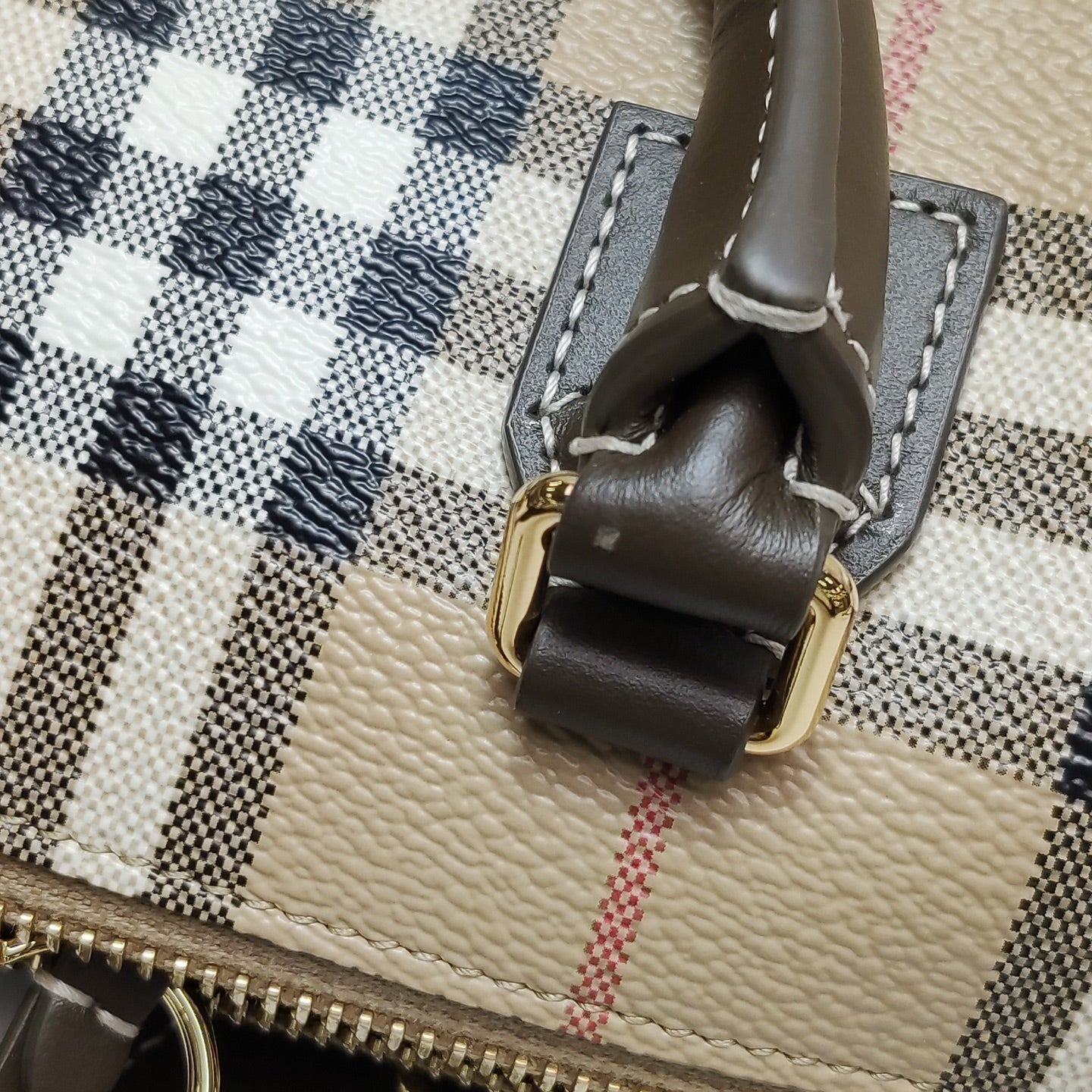 Burberry Mini Plaid Bowling Bag Crossbody 80975981