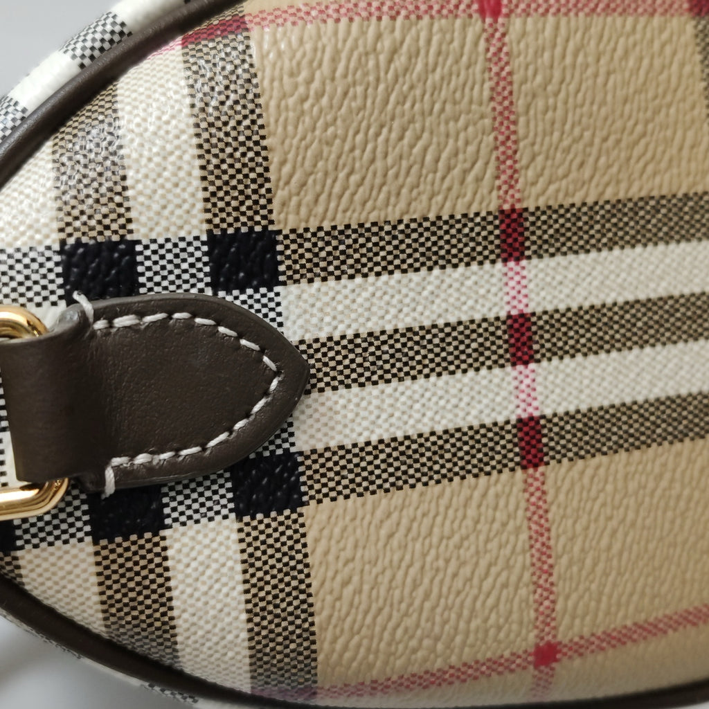 Burberry Mini Plaid Bowling Bag Crossbody 80975981