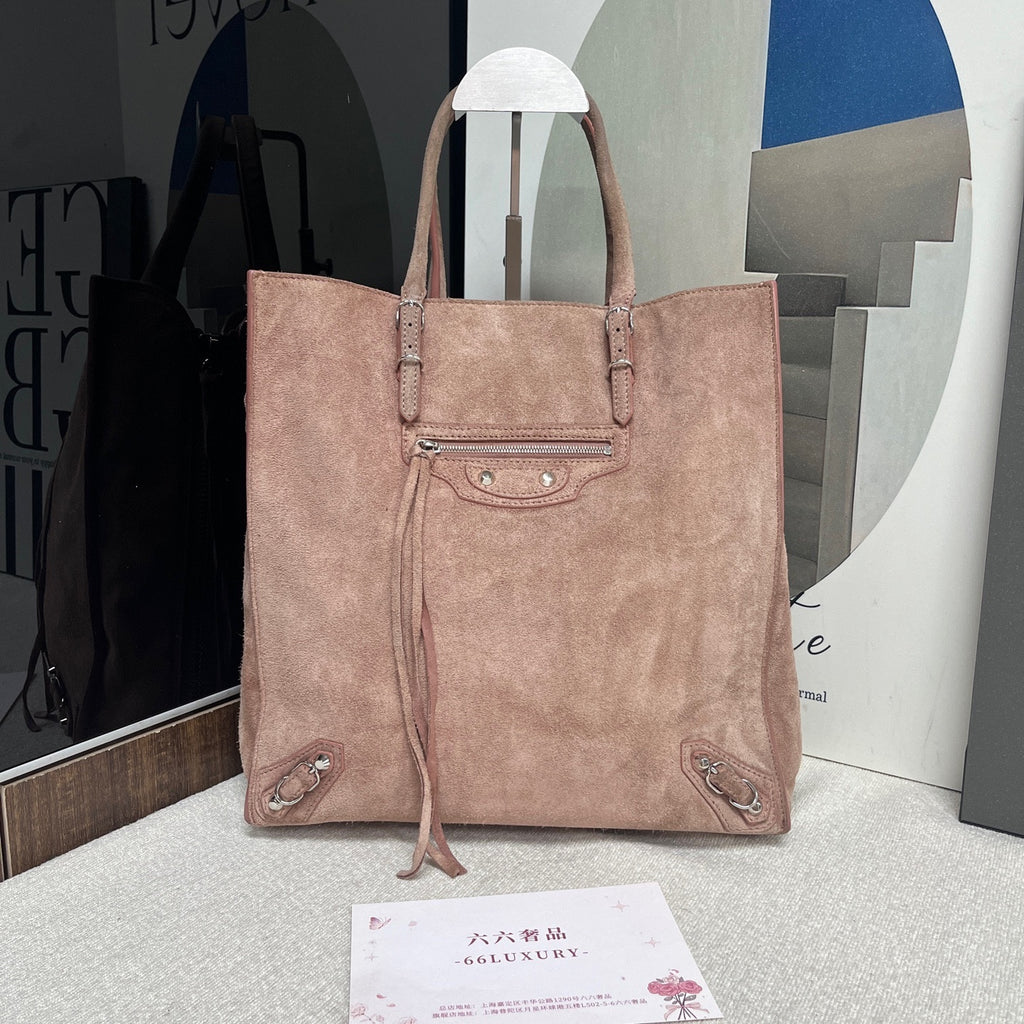 Balenciaga Alcantara Pink Shoulder Bag