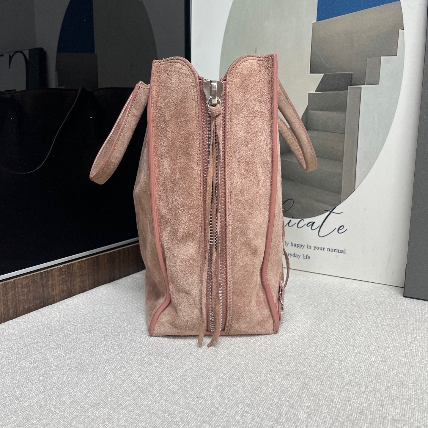 Balenciaga Alcantara Pink Shoulder Bag
