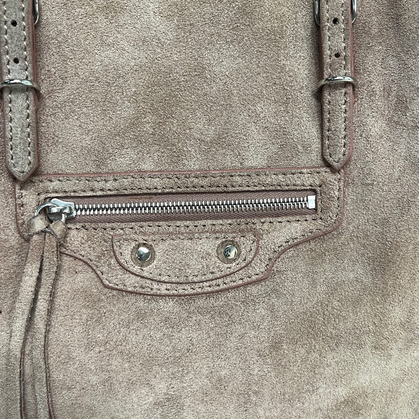 Balenciaga Alcantara Pink Shoulder Bag