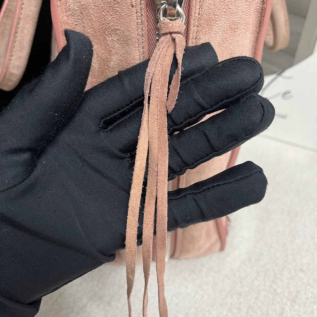 Balenciaga Alcantara Pink Shoulder Bag