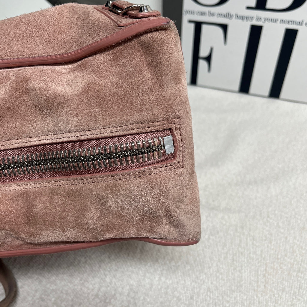 Balenciaga Alcantara Pink Shoulder Bag