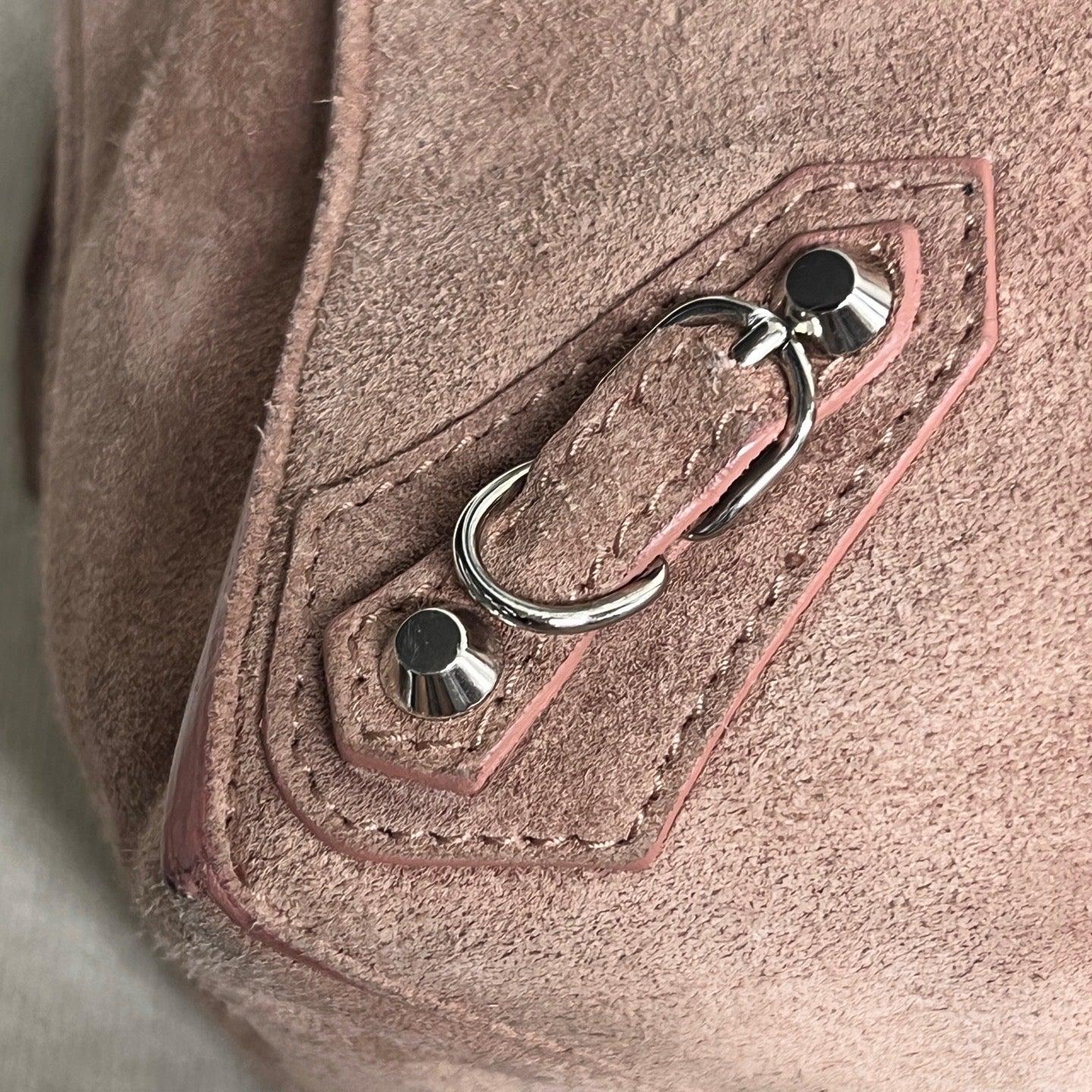 Balenciaga Alcantara Pink Shoulder Bag