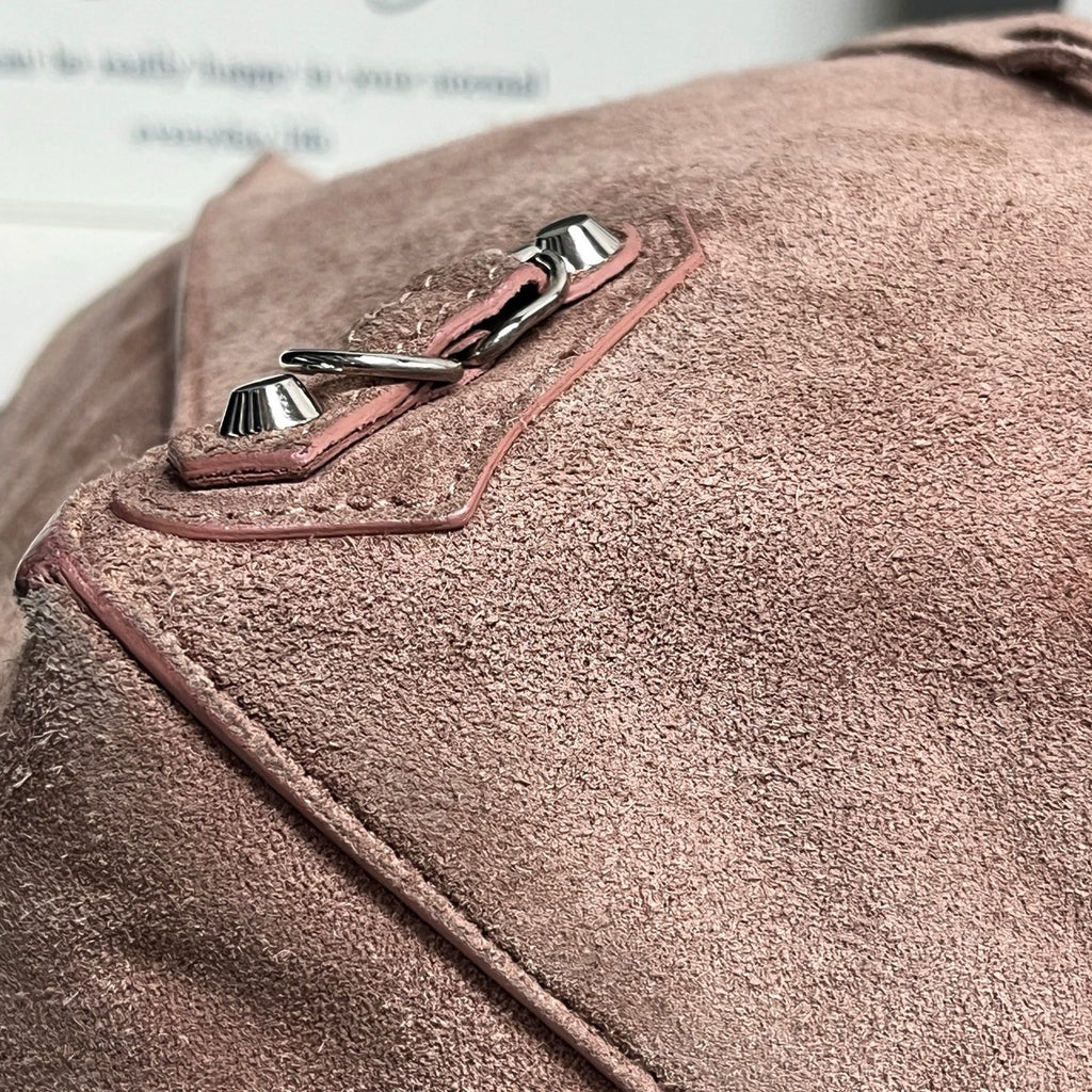 Balenciaga Alcantara Pink Shoulder Bag