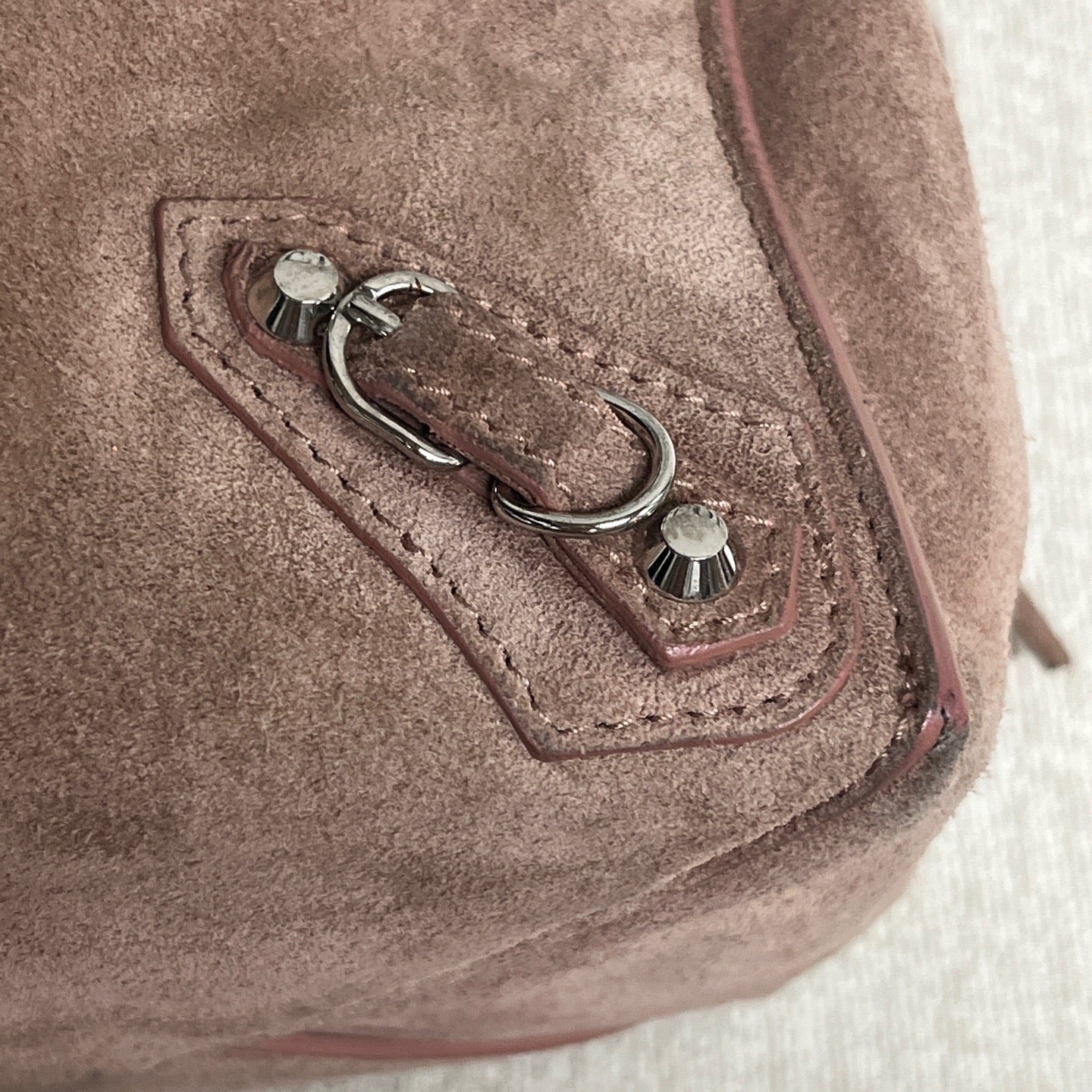 Balenciaga Alcantara Pink Shoulder Bag