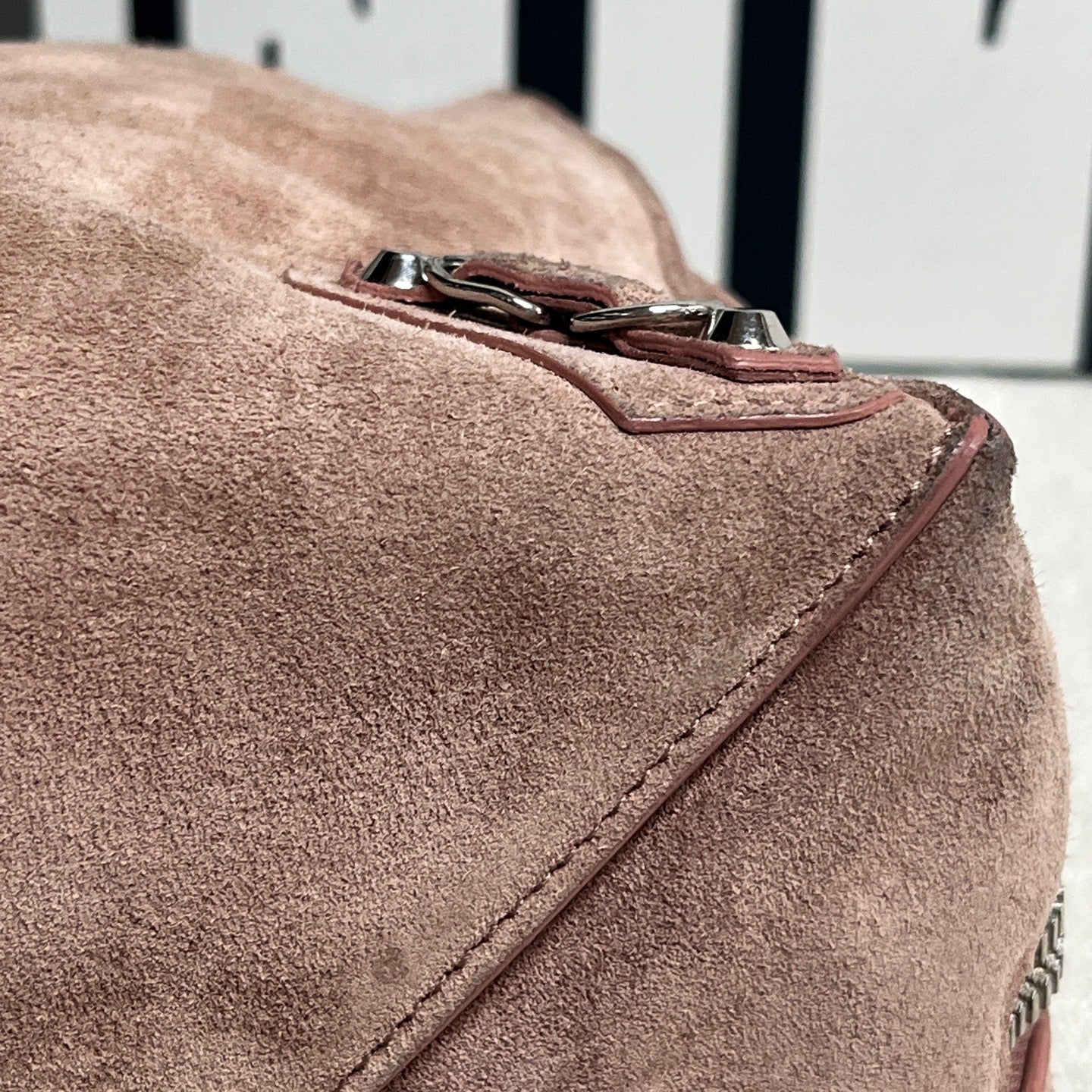 Balenciaga Alcantara Pink Shoulder Bag