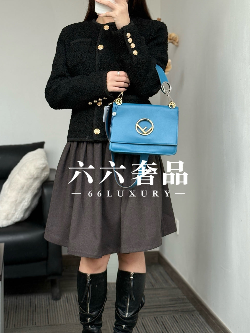 Fendi Blue Shoulder Bag