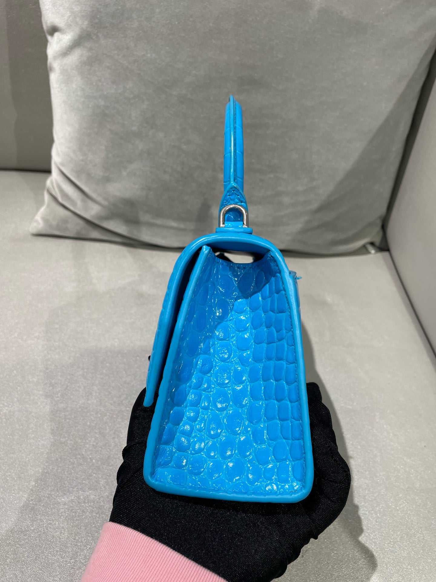 Balenciaga HOURGLASS Blue Crossbody 5928331LR6Y4624